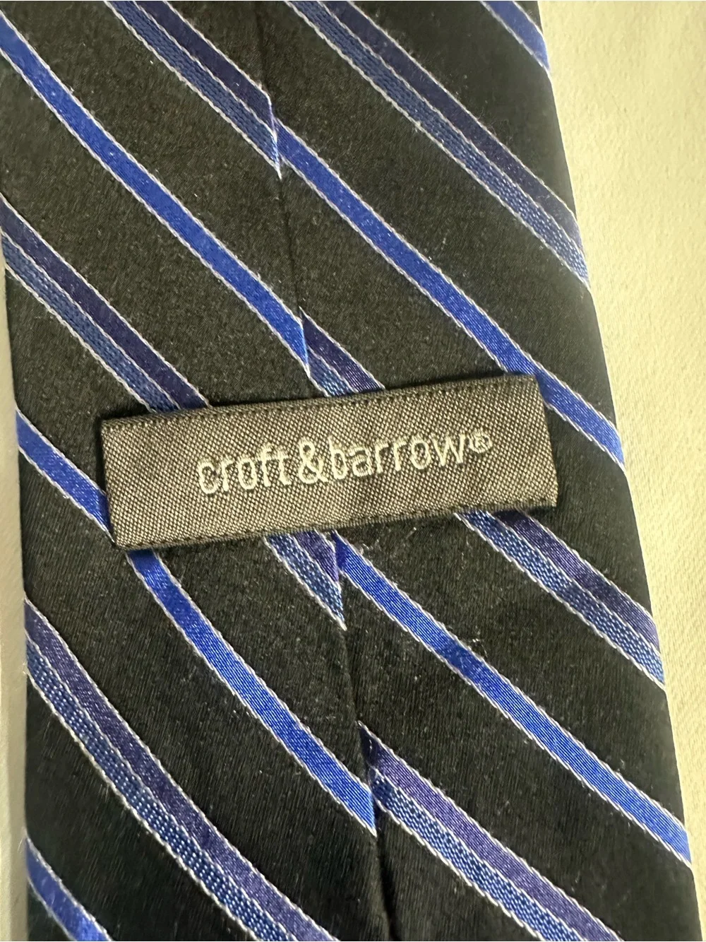 croft & barrow Olive, Black, and Navy Tie Set with Blue Accents